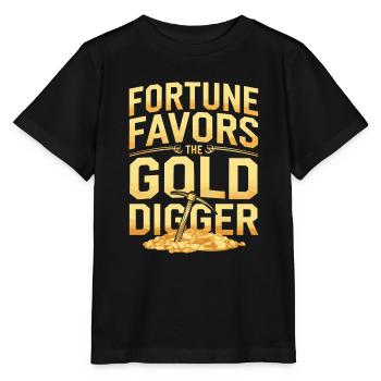 Gold Rush Adventure Gold Prospector Treasure Hunt - Stanley/Stella MINI CREATOR Kids’ T-Shirt - black - Front - Mikhail (115cm)