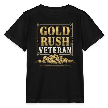 Gold Rush Adventure Gold Prospector Treasure Hunt - Stanley/Stella MINI CREATOR Kids’ T-Shirt - black - Front - Mikhail (115cm)