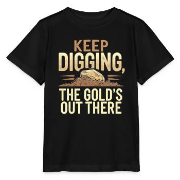 Gold Rush Adventure Gold Prospector Treasure Hunt - Stanley/Stella MINI CREATOR Kids’ T-Shirt - black - Front - Mikhail (115cm)