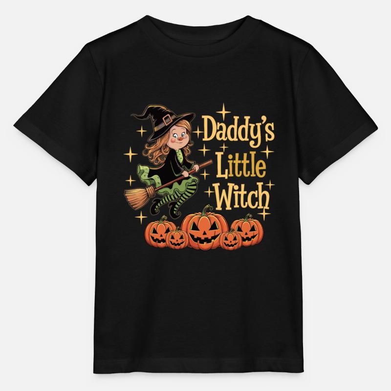 Halloween Witch Daddy's Little Witch - Stanley/Stella Kinder T-Shirt MINI CREATOR  - Schwarz