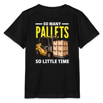 So many pallets, so little time - Stanley/Stella MINI CREATOR Kids’ T-Shirt - black - Front - Mikhail (115cm)