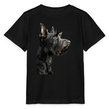 Terrier écossais - T-shirt bio MINI CREATOR Stanley/Stella Enfant - noir - Devant - Mikhail (115cm)