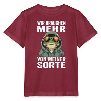 Wir brauchen mehr von meiner Sorte - Stanley/Stella Kinder T-Shirt MINI CREATOR  - Burgunderrot - Vorne - Kain (125cm)