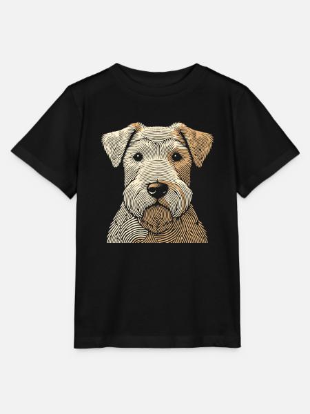 Wheaten Terriër vingerafdruk - Stanley/Stella Kinder-T-shirt MINI CREATOR  - zwart