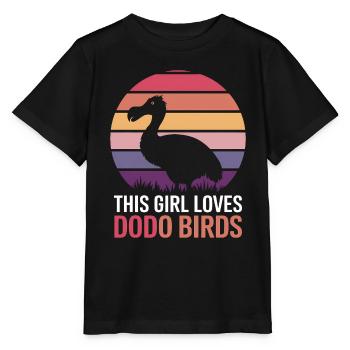 Dodo Saying Dodo Bird Girl Funny Dodo Gift - Stanley/Stella MINI CREATOR Kids’ T-Shirt - black - Front - Mikhail (115cm)