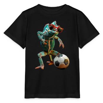 Caméléon - T-shirt bio MINI CREATOR Stanley/Stella Enfant - noir - Devant - Mikhail (115cm)