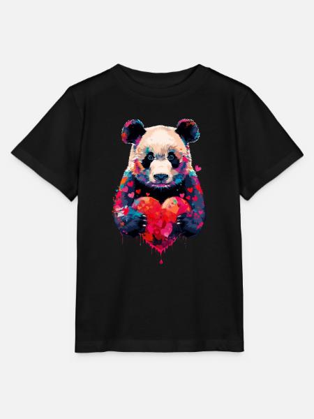 Panda - Stanley/Stella Kinder T-Shirt MINI CREATOR - Schwarz