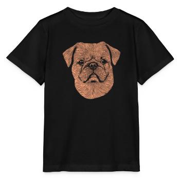 Empreinte digitale pékinoise - T-shirt bio MINI CREATOR Stanley/Stella Enfant - noir - Devant - Mikhail (115cm)
