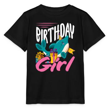 Dauphin Anniversaire Fille - T-shirt bio MINI CREATOR Stanley/Stella Enfant - noir - Devant - Mikhail (115cm)