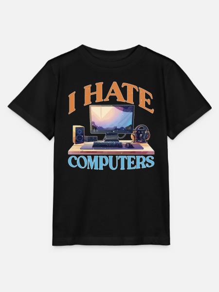 I Hate Computers 2 - Stanley/Stella Kinder T-Shirt MINI CREATOR  - Schwarz