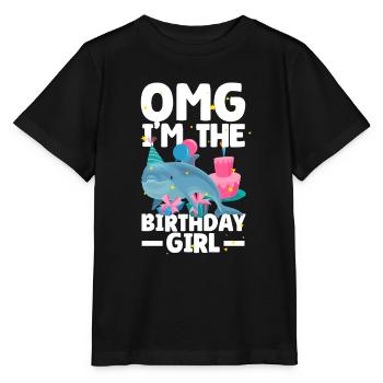 Dauphin Anniversaire Fille - T-shirt bio MINI CREATOR Stanley/Stella Enfant - noir - Devant - Mikhail (115cm)
