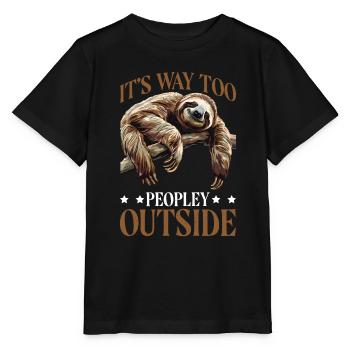 It's Way Too Peopley Outside 2 - Stanley/Stella Kinder T-Shirt MINI CREATOR  - Schwarz - Vorne - Mikhail (115cm)