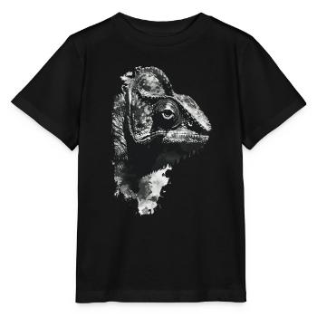 caméléon - T-shirt bio MINI CREATOR Stanley/Stella Enfant - noir - Devant - Mikhail (115cm)