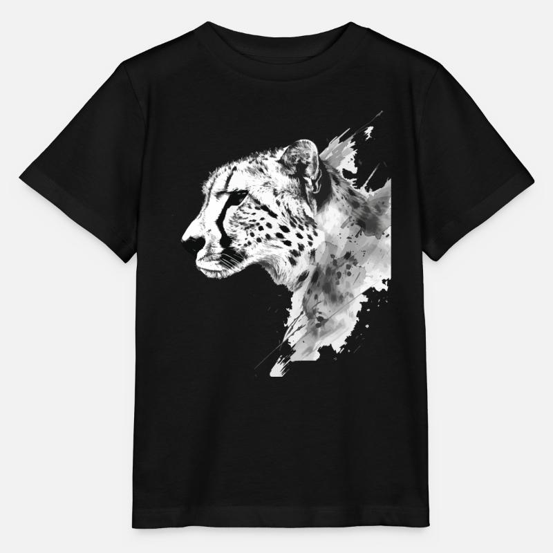 Gepard - Stanley/Stella Kinder T-Shirt MINI CREATOR  - Schwarz