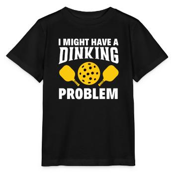 J’ai un problème d’alcool Pickleball - T-shirt bio MINI CREATOR Stanley/Stella Enfant - noir - Devant - Mikhail (115cm)