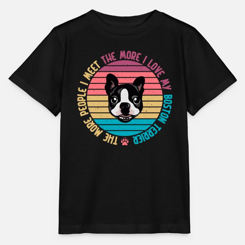 Cadeaux Boston Terrier - T-shirt bio MINI CREATOR Stanley/Stella Enfant - noir