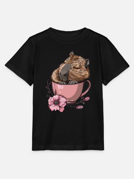 Wasserschwein - Stanley/Stella Kinder T-Shirt MINI CREATOR - Schwarz