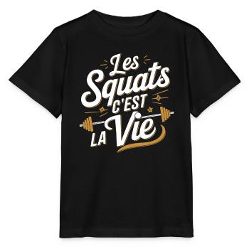 Squats are life bodybuilding fitness - Stanley/Stella MINI CREATOR Kids’ T-Shirt - black - Front - Mikhail (115cm)