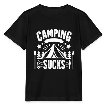 Camping Sucks 11 - Stanley/Stella Kinder T-Shirt MINI CREATOR  - Schwarz - Vorne - Mikhail (115cm)