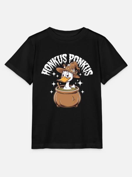 Honkus Ponkus Funny Duck Witch Halloween Magic - Stanley/Stella MINI CREATOR Kids’ T-Shirt - black