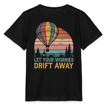 Laissez vos soucis s’envoler Montgolfière - T-shirt bio MINI CREATOR Stanley/Stella Enfant - noir - Devant - Mikhail (115cm)