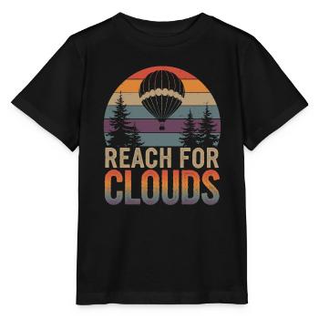 Atteignez les nuages avec une montgolfière dans le - T-shirt bio MINI CREATOR Stanley/Stella Enfant - noir - Devant - Mikhail (115cm)