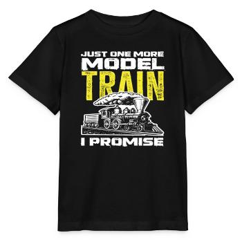 Un dernier train miniature promis - T-shirt bio MINI CREATOR Stanley/Stella Enfant - noir - Devant - Mikhail (115cm)