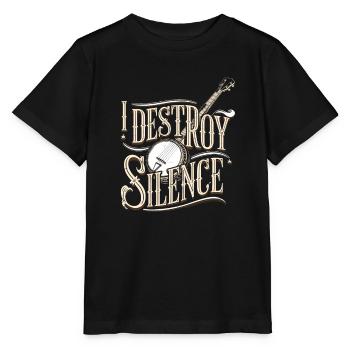 Banjo - Stanley/Stella Kinder T-Shirt MINI CREATOR  - Schwarz - Vorne - Mikhail (115cm)