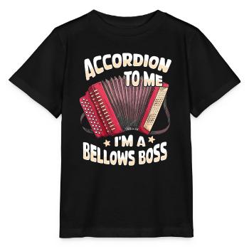 Akkordeon - Stanley/Stella Kinder T-Shirt MINI CREATOR  - Schwarz - Vorne - Mikhail (115cm)