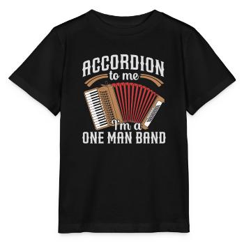 Akkordeon - Stanley/Stella Kinder T-Shirt MINI CREATOR  - Schwarz - Vorne - Mikhail (115cm)