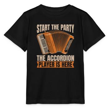 Akkordeon - Stanley/Stella Kinder T-Shirt MINI CREATOR  - Schwarz - Vorne - Mikhail (115cm)