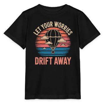 Laissez vos soucis s’envoler Montgolfière - T-shirt bio MINI CREATOR Stanley/Stella Enfant - noir - Devant - Mikhail (115cm)