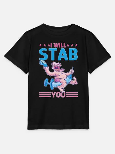 I Will Stab You 5 - Stanley/Stella Kinder T-Shirt MINI CREATOR  - Schwarz