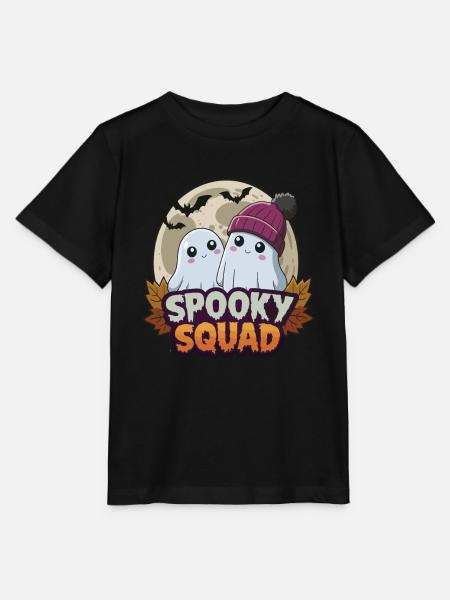 Halloween Spooky Squad Geist mit Mütze - Stanley/Stella Kinder T-Shirt MINI CREATOR - Schwarz