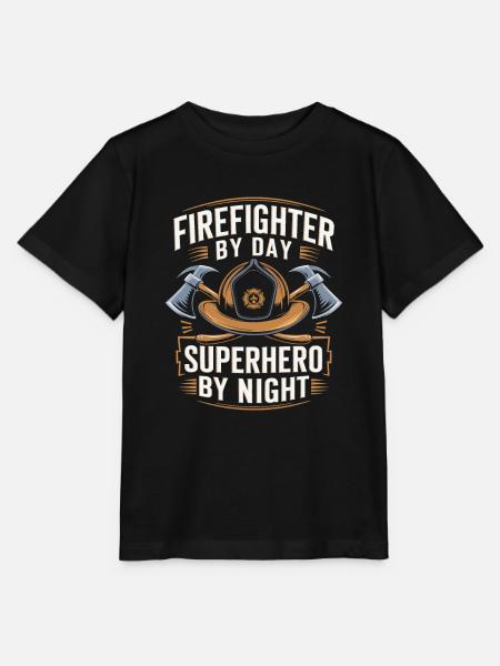 Feuerwehrmann - Stanley/Stella Kinder T-Shirt MINI CREATOR - Schwarz