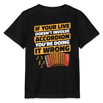 Accordéon - T-shirt bio MINI CREATOR Stanley/Stella Enfant - noir - Devant - Mikhail (115cm)