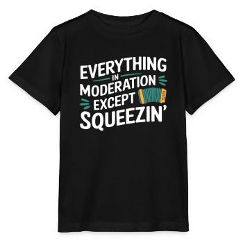 Akkordeon - Stanley/Stella Kinder T-Shirt MINI CREATOR  - Schwarz - Vorne - Mikhail (115cm)