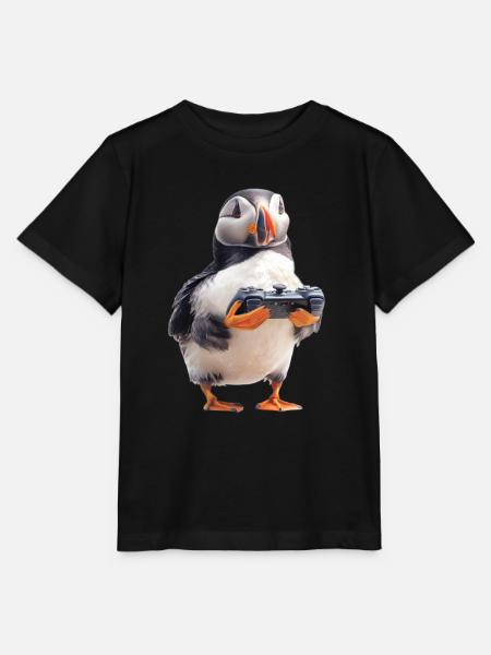 Papageitaucher - Stanley/Stella Kinder T-Shirt MINI CREATOR  - Schwarz