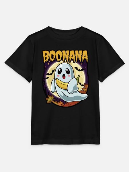 Halloween Boonana Halloween Geist - Stanley/Stella Kinder T-Shirt MINI CREATOR - Schwarz
