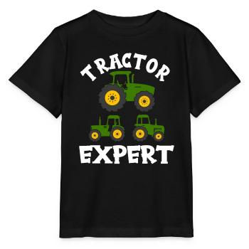 Farm Tractor Expert Farmer Boy Toddler Gift Idea - Stanley/Stella MINI CREATOR Kids’ T-Shirt - black - Front - Mikhail (115cm)