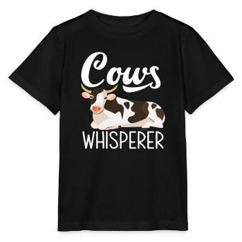 Chuchotement des vaches Ferme Love Vaches - T-shirt bio MINI CREATOR Stanley/Stella Enfant - noir - Devant - Mikhail (115cm)