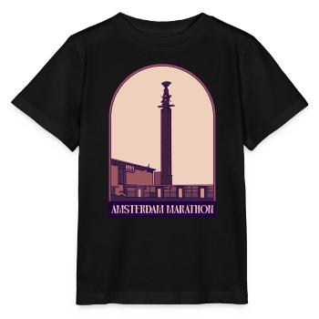 Amsterdam Marathon - Stanley/Stella Kinder T-Shirt MINI CREATOR  - Schwarz - Vorne - Mikhail (115cm)
