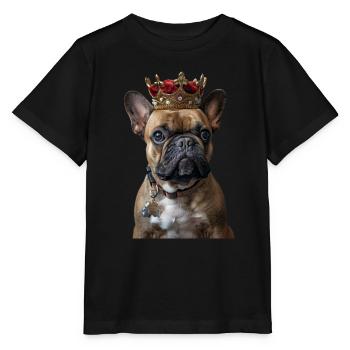 Bouledogue français - T-shirt bio MINI CREATOR Stanley/Stella Enfant - noir - Devant - Mikhail (115cm)