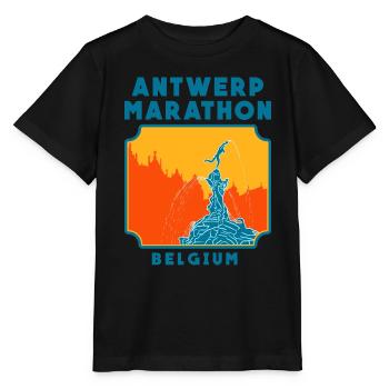 Antwerpen-Marathon - Belgien - Stanley/Stella Kinder T-Shirt MINI CREATOR  - Schwarz - Vorne - Mikhail (115cm)