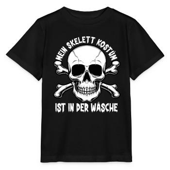 Mein Skelett Kostüm ist in der Wäsche Lustiges - Stanley/Stella Kinder T-Shirt MINI CREATOR  - Schwarz - Vorne - Mikhail (115cm)