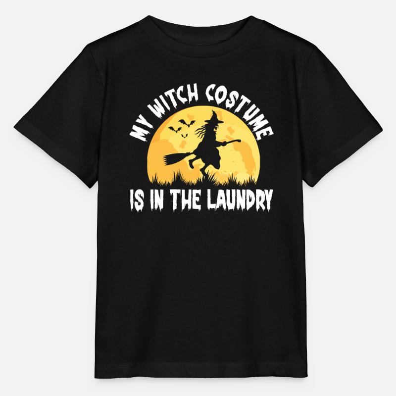 Mon costume de sorcière est dans la lessive drôle - T-shirt bio MINI CREATOR Stanley/Stella Enfant - noir