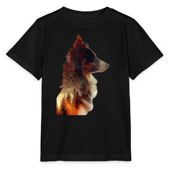 Border Collie - T-shirt bio MINI CREATOR Stanley/Stella Enfant - noir - Devant - Mikhail (115cm)