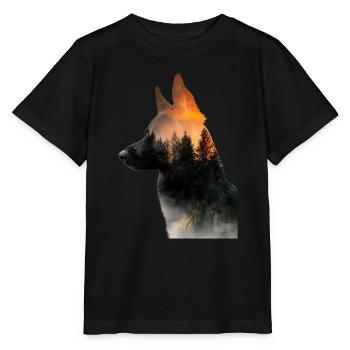 Berger allemand - T-shirt bio MINI CREATOR Stanley/Stella Enfant - noir - Devant - Mikhail (115cm)