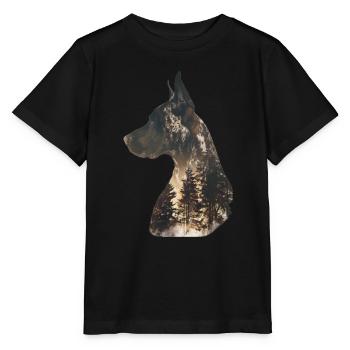Dogue allemand - T-shirt bio MINI CREATOR Stanley/Stella Enfant - noir - Devant - Mikhail (115cm)