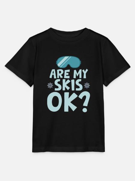 Are My Skis Ok - Stanley/Stella Kinder T-Shirt MINI CREATOR - Schwarz